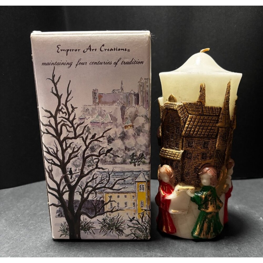 Emperor Art Creations Christmas Candle Vintage 1986 Handcrafted Japan Angel